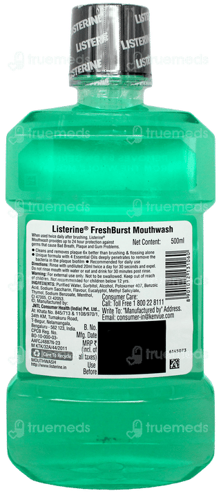 Listerine Freshburst Mouthwash 500Ml